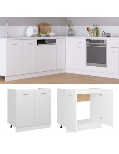 Mobile Sottolavello Bianco 80x46x81,5 cm Legno Multistrato