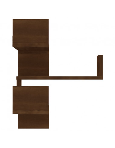 Scaffale Parete Angolo 2p Rovere Marrone 40x40x50cm Multistrato