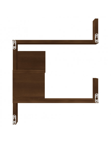 Scaffale Parete Angolo 2p Rovere Marrone 40x40x50cm Multistrato