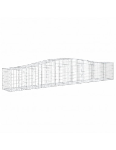 Cesti Gabbioni ad Arco 10 pz 400x50x60/80 cm Ferro Zincato