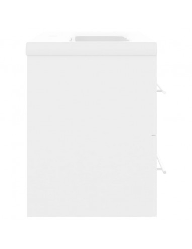 Mobile da Bagno con Lavabo Integrato Bianco in Truciolato