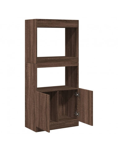 Credenza Rovere Marrone 63x33x140 cm in Truciolato