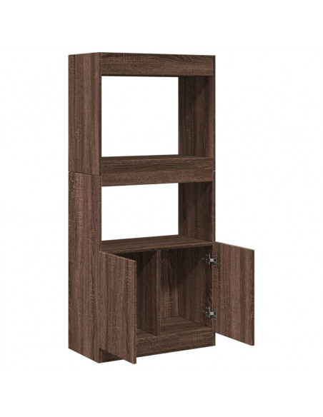 Credenza Rovere Marrone 63x33x140 cm in Truciolato