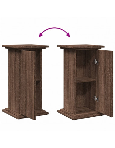 Espositore con Portaoggetti Rovere Marrone 31x30x60 Truciolato