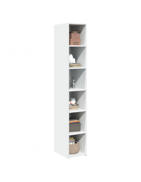 Credenza Bianca 30x41x185 cm in Legno Multistrato