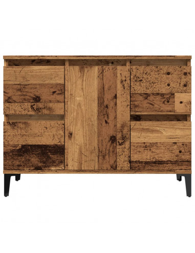 Mobile Lavabo Legno Antico 80x33x60 cm in Legno Multistrato