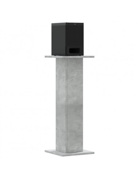 Supporti Altoparlanti 2 pz Grigio 30x30x80 cm Legno Multistrato