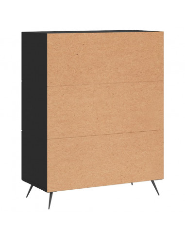 Credenza Nera 69,5x34x90 cm in Legno Multistrato