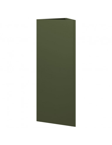 Fioriere 2 pz Verde Oliva Triangolari 30x26x75 cm in Acciaio