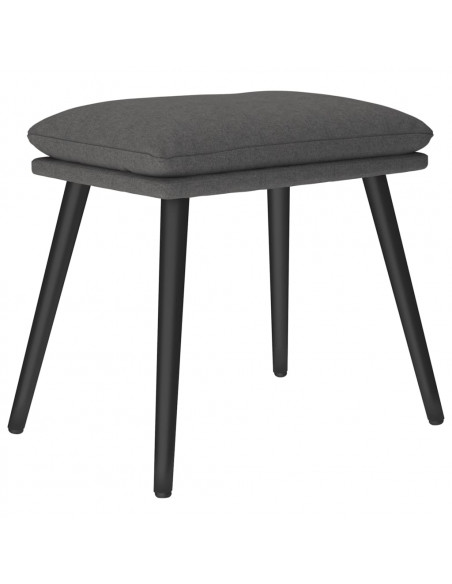 Poggiapiedi Grigio Scuro 45x29,5x35 cm in Tessuto