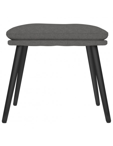 Poggiapiedi Grigio Scuro 45x29,5x35 cm in Tessuto