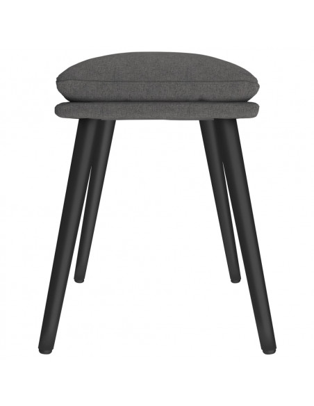 Poggiapiedi Grigio Scuro 45x29,5x35 cm in Tessuto