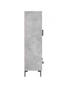 Credenza Grigio Cemento 69,5x31x115 cm in Legno Multistrato 2