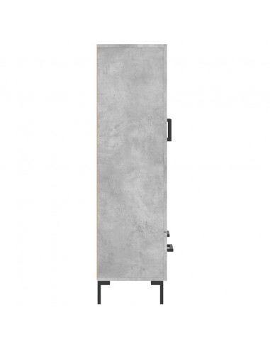 Credenza Grigio Cemento 69,5x31x115 cm in Legno Multistrato
