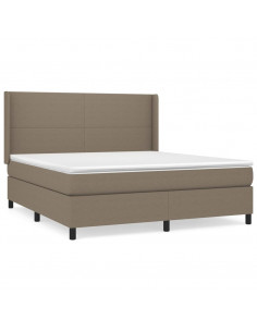 Giroletto a Molle con Materasso Tortora 160x200 cm in Tessuto 2