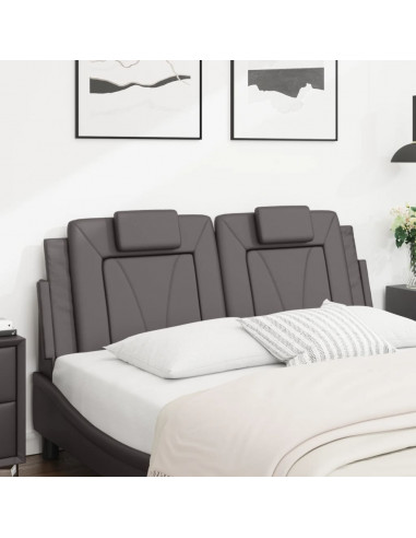 Cuscino Testiera Grigio 140 cm in Similpelle