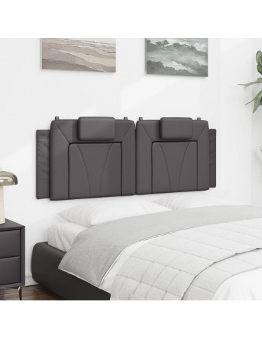 Cuscino Testiera Grigio 140 cm in Similpelle