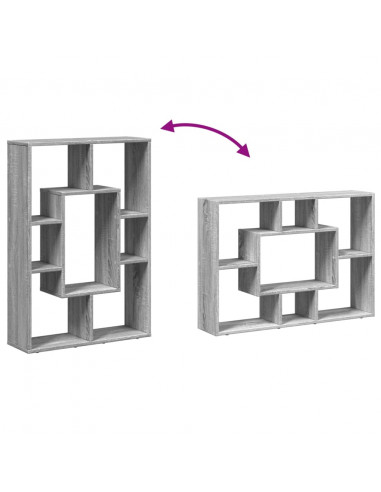 Libreria Grigio Sonoma 63x20x90 cm in Truciolato