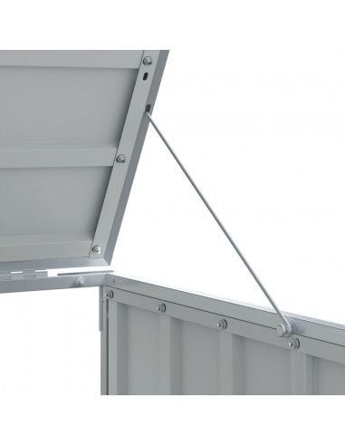 Copribidone con Ruote Bidone Singolo Grigio 72x81x115cm Acciaio