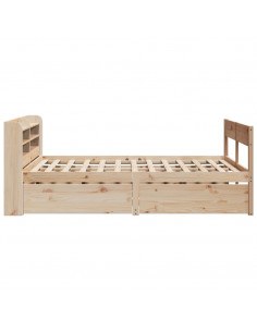 Letto senza Materasso 120x200 cm in Legno Massello di Pino 2