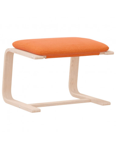 Poggiapiedi Giallo Scuro 51x41x40 cm in Tessuto