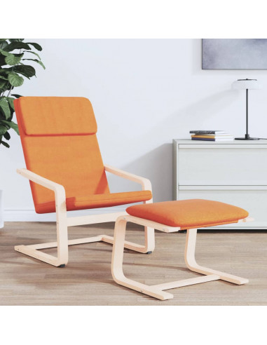 Poggiapiedi Giallo Scuro 51x41x40 cm in Tessuto