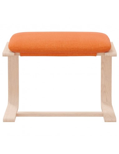 Poggiapiedi Giallo Scuro 51x41x40 cm in Tessuto