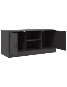 Mobile TV Nero 99x39x44 cm in Acciaio 2