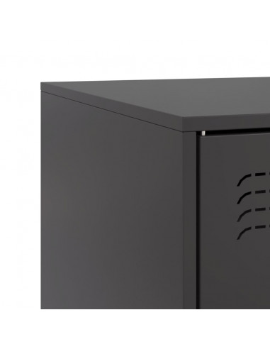 Mobile TV Nero 99x39x44 cm in Acciaio