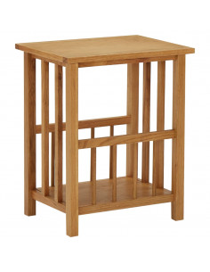 Tavolino con Portariviste 45x35x55 cm Massello di Rovere 2