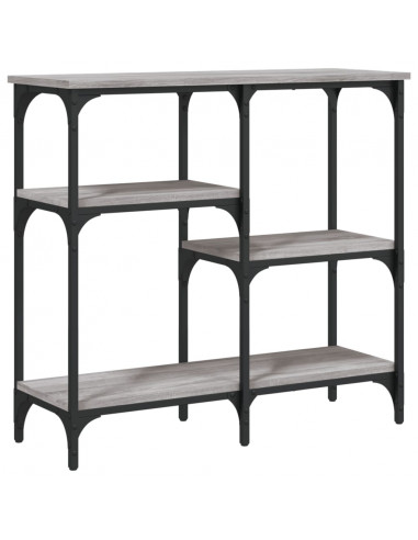 Tavolo Consolle Grigio Sonoma 80x29x75 cm in Legno Multistrato