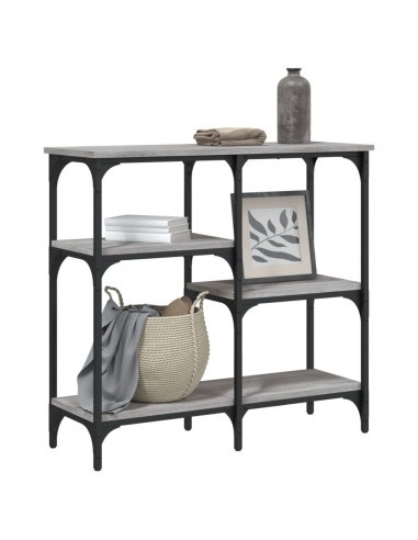 Tavolo Consolle Grigio Sonoma 80x29x75 cm in Legno Multistrato