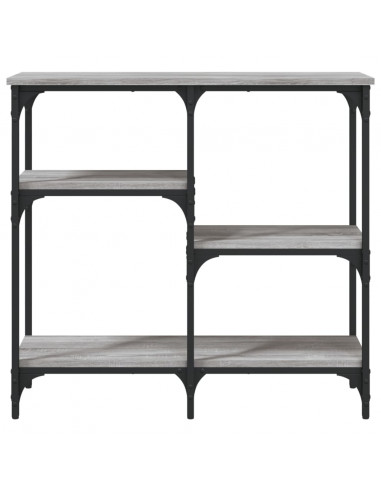 Tavolo Consolle Grigio Sonoma 80x29x75 cm in Legno Multistrato