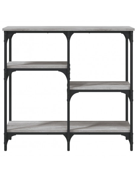 Tavolo Consolle Grigio Sonoma 80x29x75 cm in Legno Multistrato