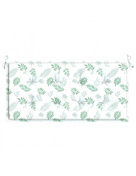 Cuscino per Panca a Foglie 120x50x3 cm in Tessuto Oxford