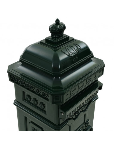 Cassetta della Posta in Alluminio Inossidabile Vintage Verde