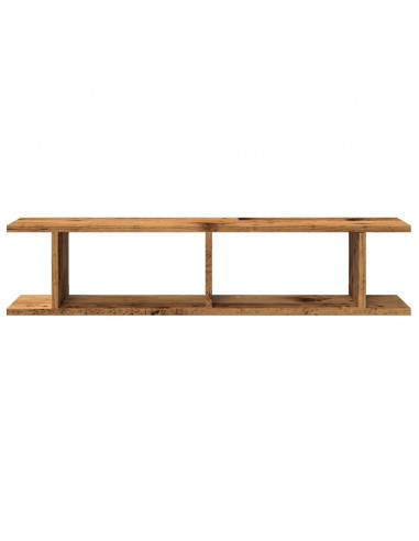 Mensole da Parete 2pz Legno Vecchio 90x18x20 cm in Truciolato