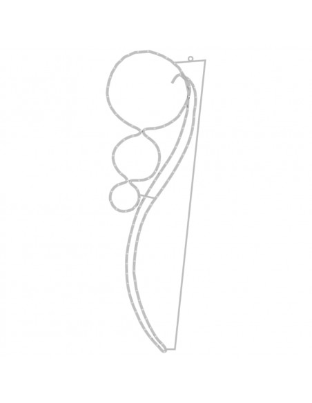 Stringhe Luci a Forma di Stella 4pz Bianco Caldo 111,5x35x4,5cm