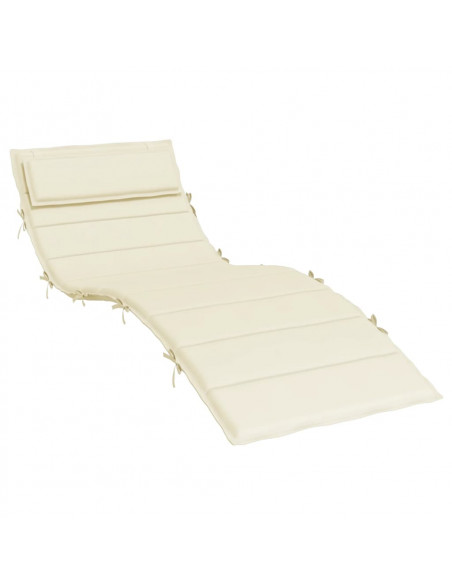 Cuscino per Lettino Crema 180x60x3 cm in Tessuto Oxford