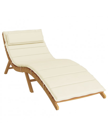 Cuscino per Lettino Crema 180x60x3 cm in Tessuto Oxford