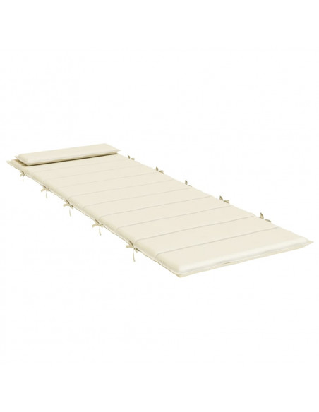 Cuscino per Lettino Crema 180x60x3 cm in Tessuto Oxford