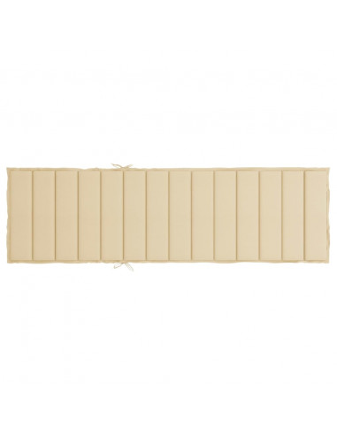 Cuscino per Lettino Beige 200x50x3 cm in Tessuto Oxford