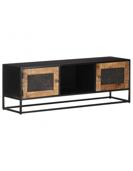 Mobile Porta TV 120x30x40 cm in Legno di Mango Grezzo