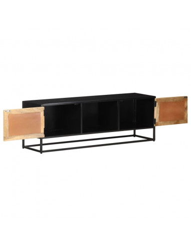 Mobile Porta TV 120x30x40 cm in Legno di Mango Grezzo