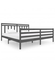 Giroletto Grigio in Legno Massello di Pino 200x200 cm 2