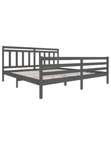 Giroletto Grigio in Legno Massello di Pino 200x200 cm