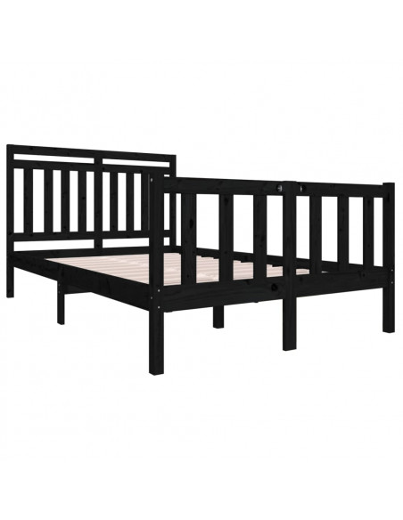 Giroletto Nero in Legno Massello 140x190 cm