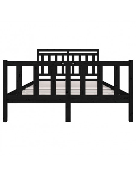 Giroletto Nero in Legno Massello 140x190 cm