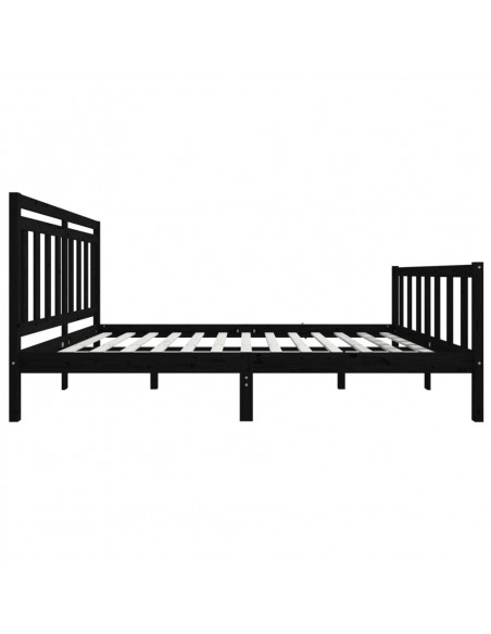 Giroletto Nero in Legno Massello 140x190 cm