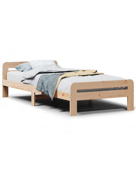Letto senza Materasso 75x190 cm in Legno Massello Pino